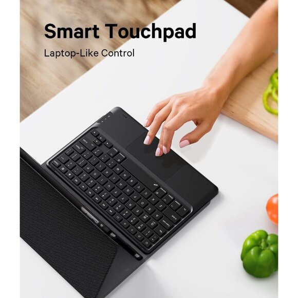 GreenLaw 9.7" iPad 6/5/Air 2 Keyboard Case, 7-Color Backlit, Dual BT - Picture 4 of 7